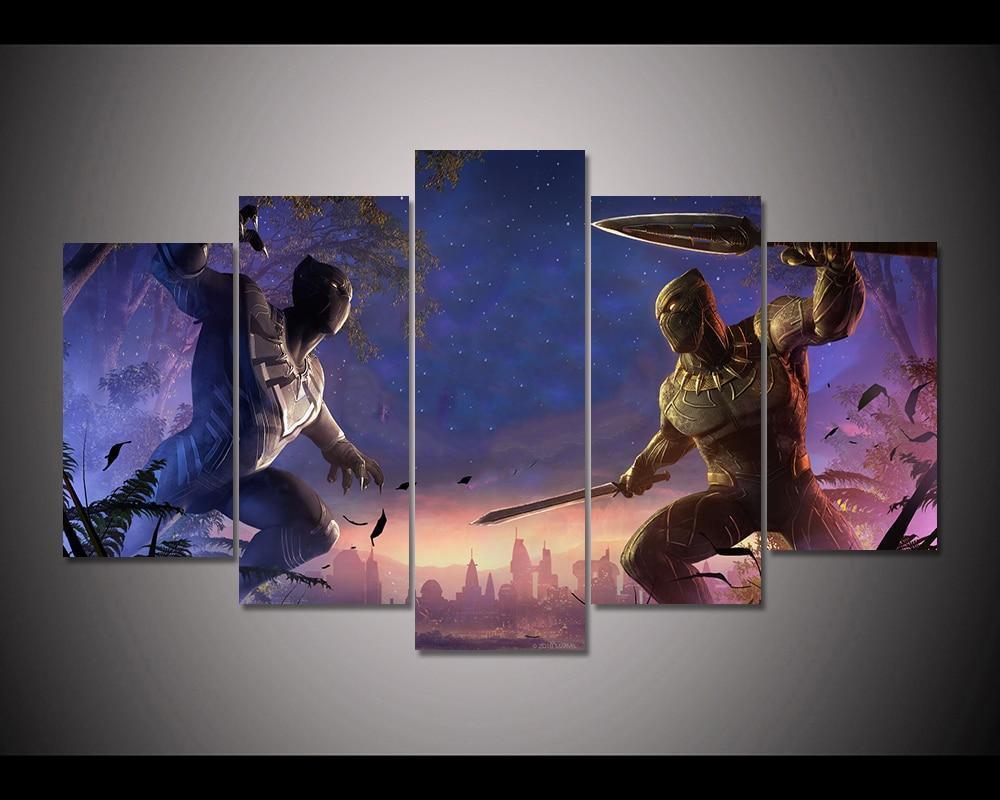 Black Panther The Battle For The Throne Marvel Canvas Wall Art