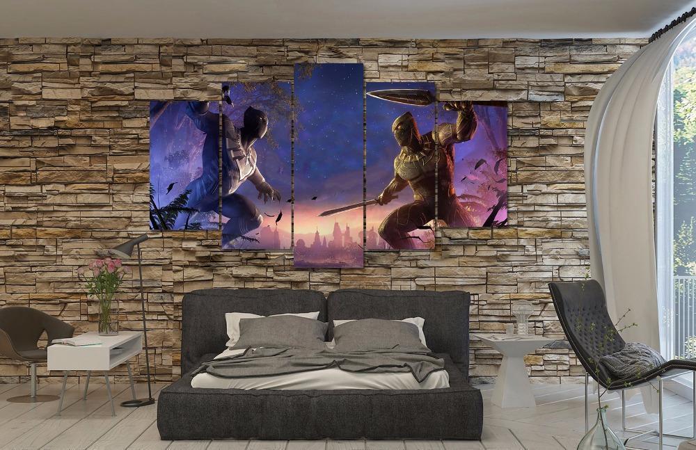 Black Panther The Battle For The Throne Marvel Canvas Wall Art