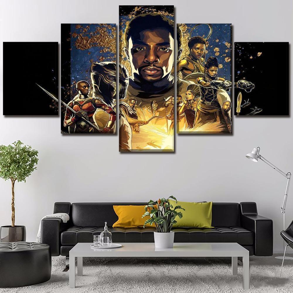 Black Panther Warriors Of Wakanda Marvel Canvas Wall Art