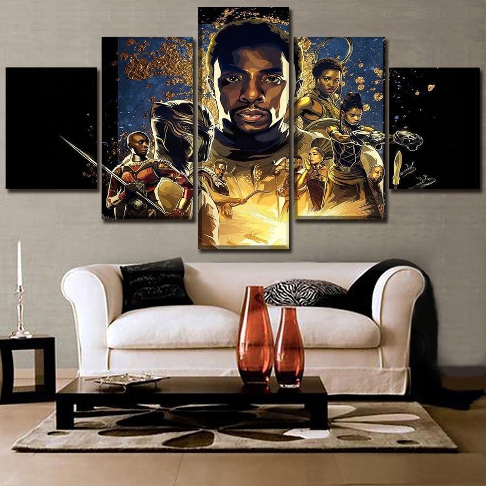 Black Panther Warriors Of Wakanda Marvel Canvas Wall Art