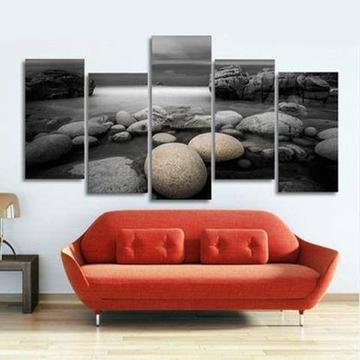 Black Stone Nature Canvas Wall Art