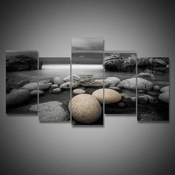 Black Stone Nature Canvas Wall Art
