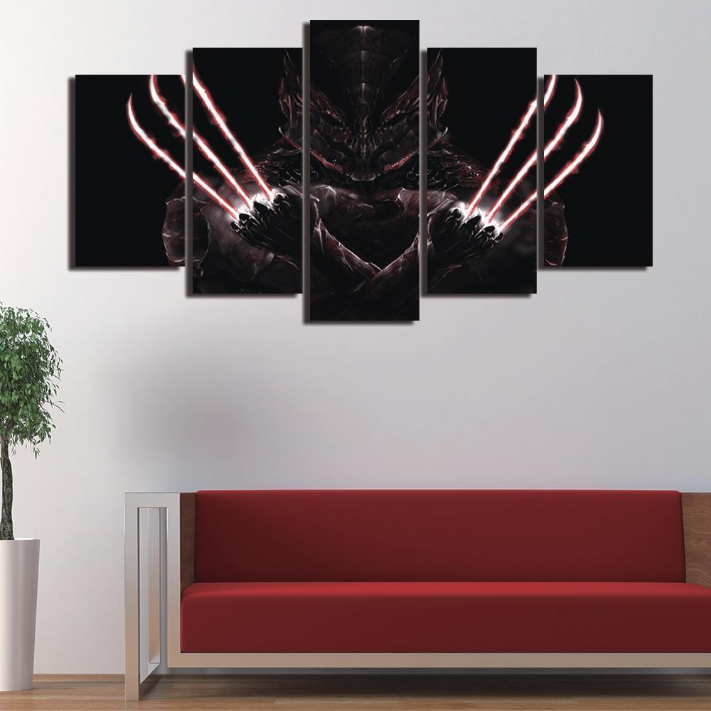 Black Wolverine  Movie Canvas Wall Art