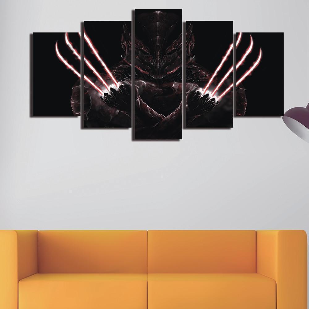 Black Wolverine  Movie Canvas Wall Art