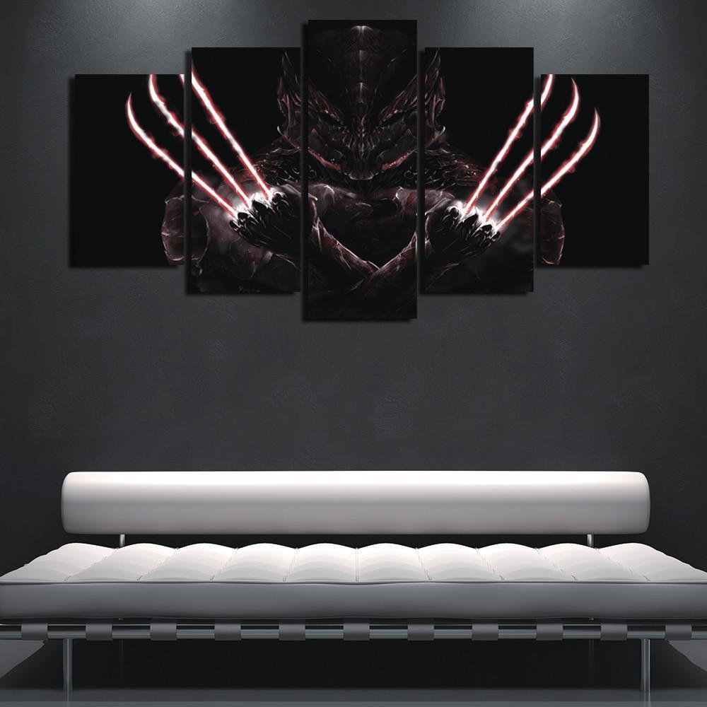 Black Wolverine  Movie Canvas Wall Art