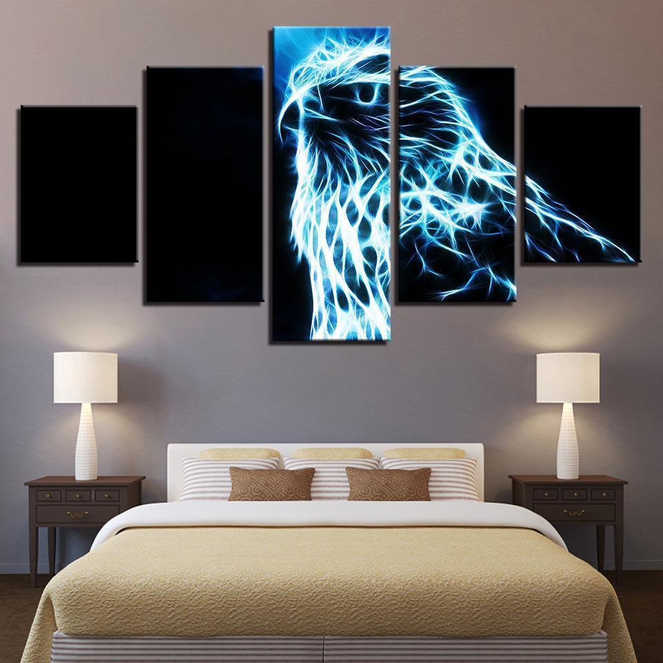 Blackbird Abstract Animal Canvas Wall Art
