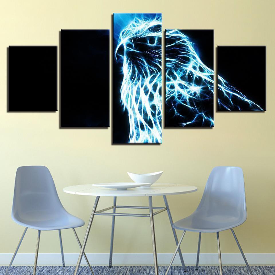 Blackbird Abstract Animal Canvas Wall Art