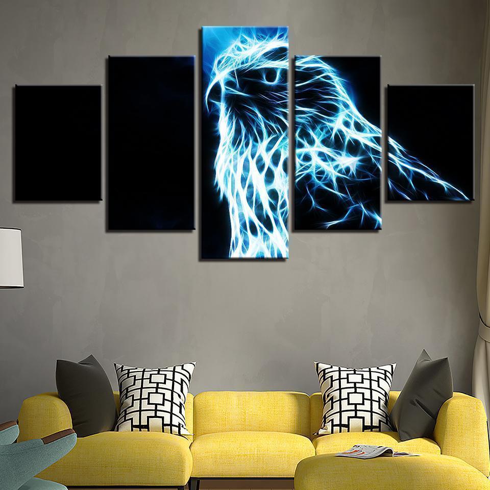 Blackbird Abstract Animal Canvas Wall Art