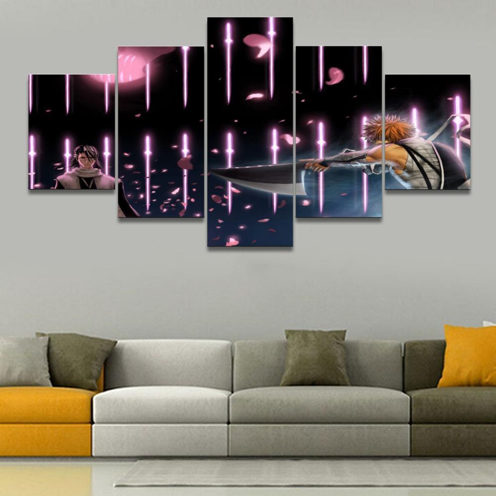 Bleach Byakuya And Ichigo Anime Canvas Wall Art