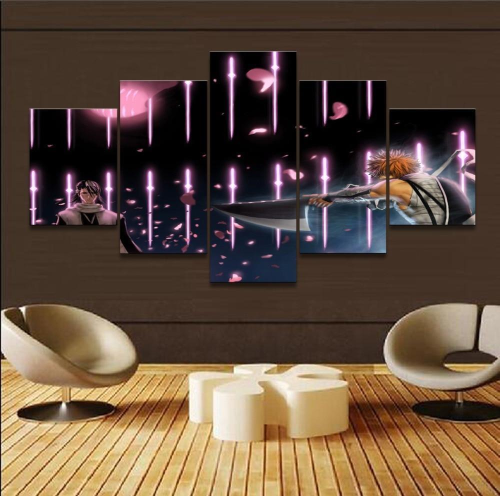 Bleach Byakuya And Ichigo Anime Canvas Wall Art