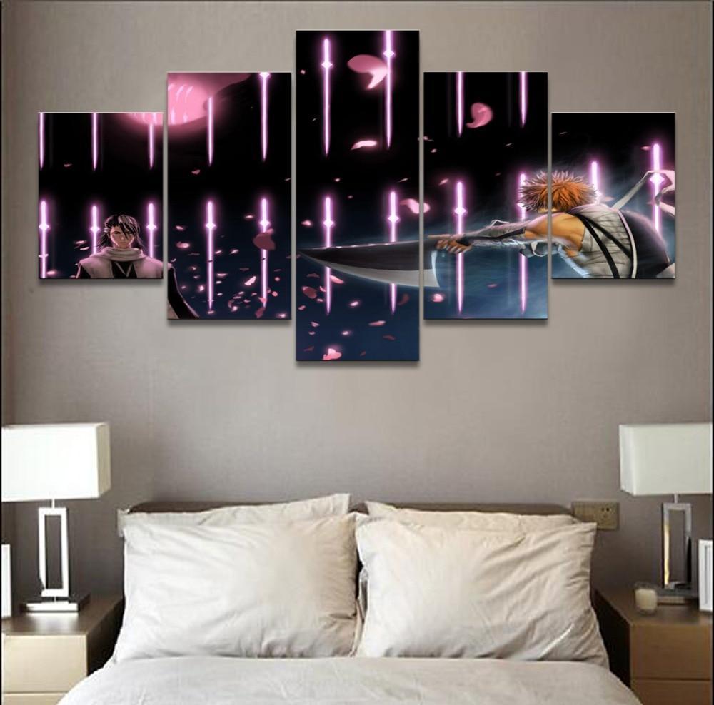 Bleach Byakuya And Ichigo Anime Canvas Wall Art