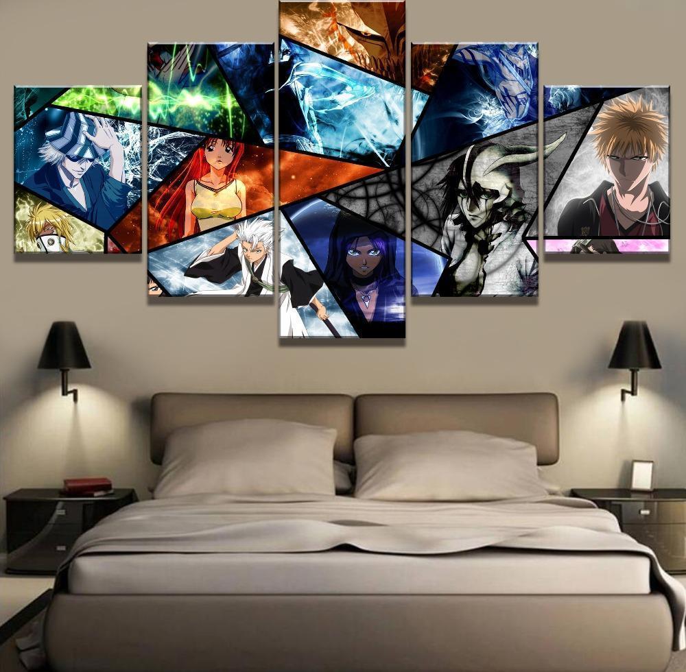 Bleach Characters Poster 3 Anime Canvas Wall Art