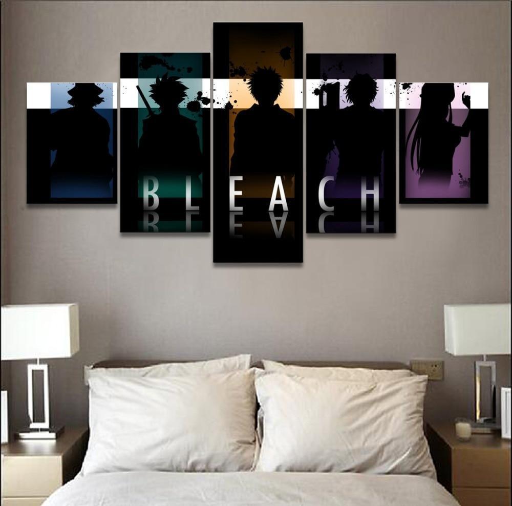 Bleach Characters Poster 4 Anime Canvas Wall Art