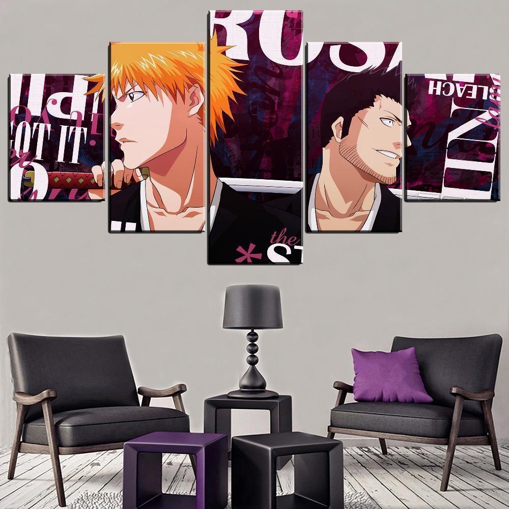 Bleach Ichigo And Isshin Poster 1 Anime Canvas Wall Art