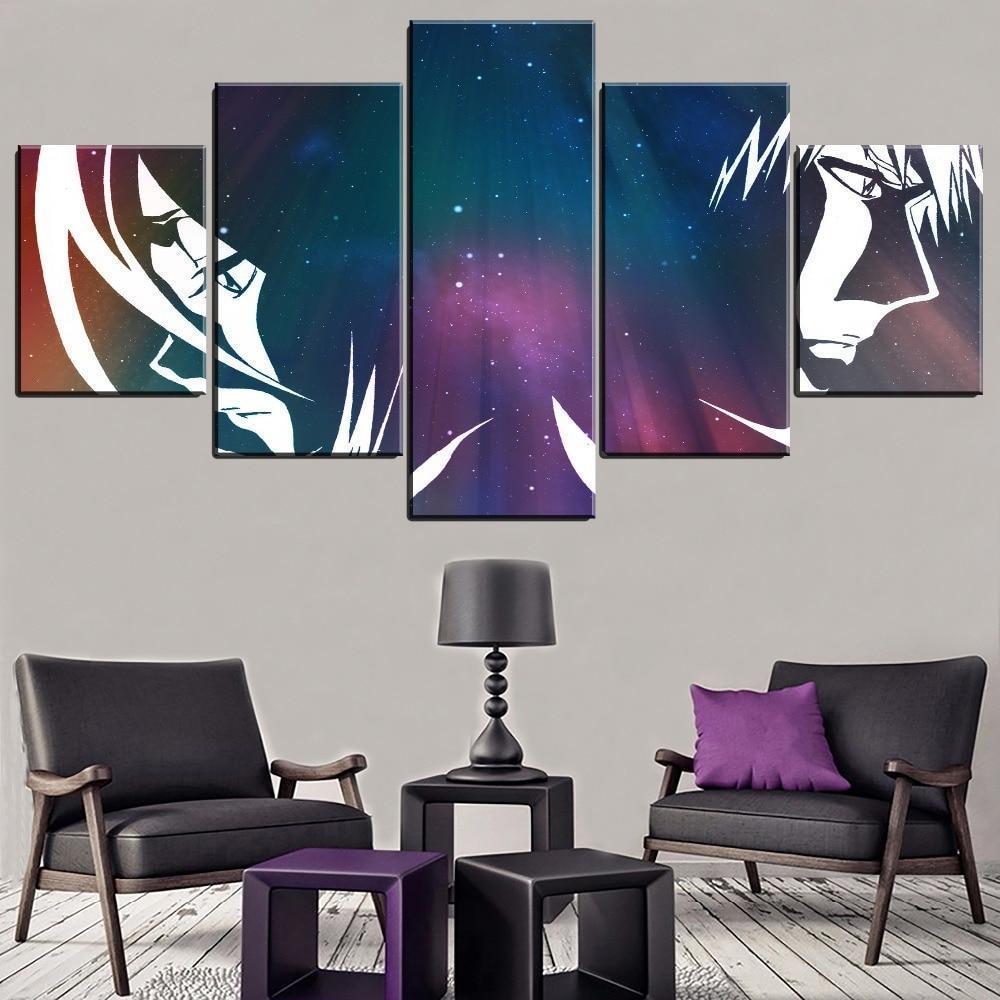 Bleach Ichigo And Rukia Kuchiki Anime Canvas Wall Art
