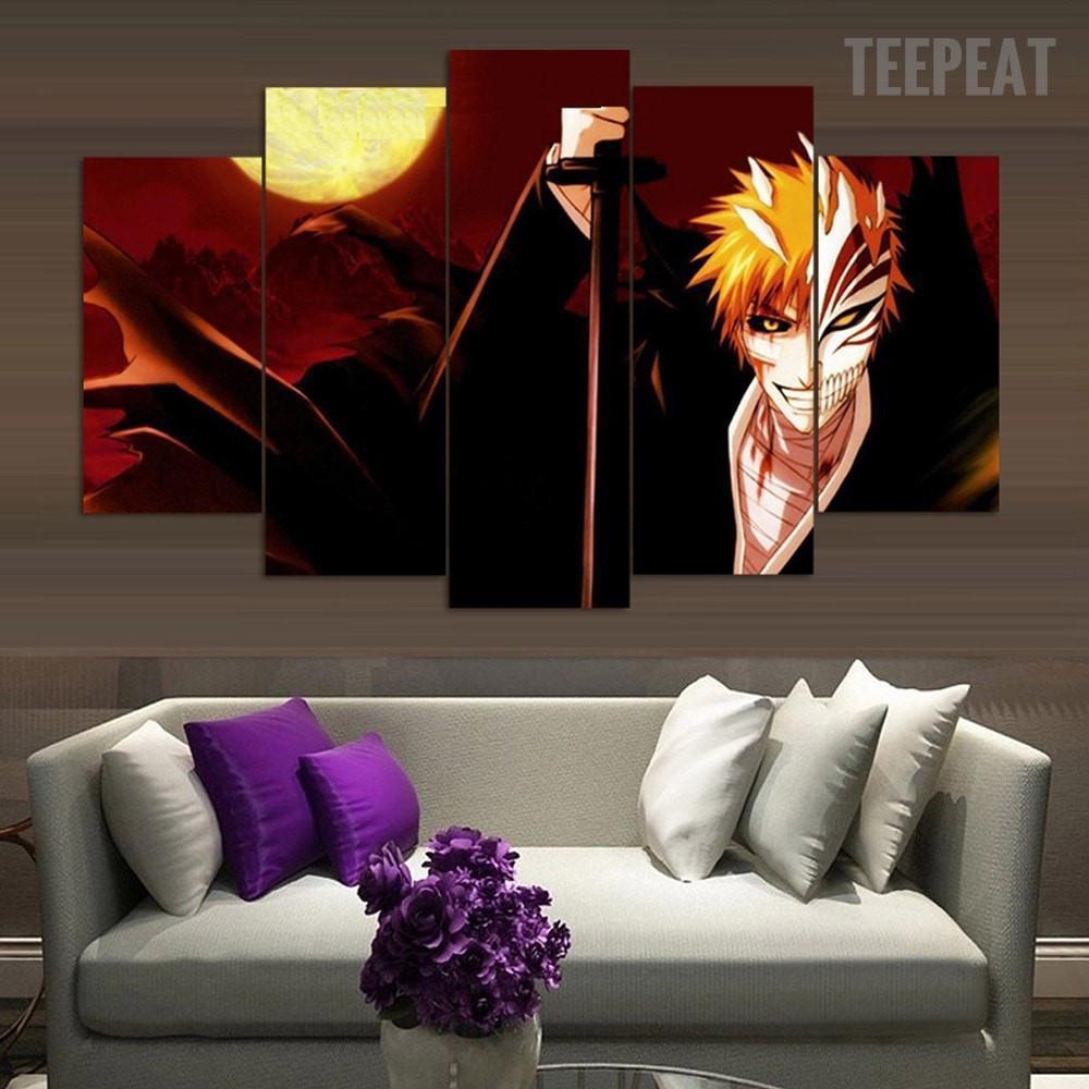 Bleach Ichigo The Dark Side Anime Canvas Wall Art