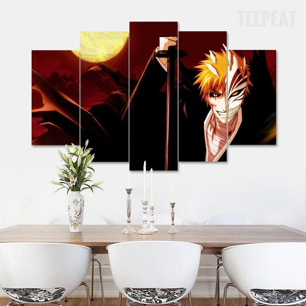Bleach Ichigo The Dark Side Anime Canvas Wall Art