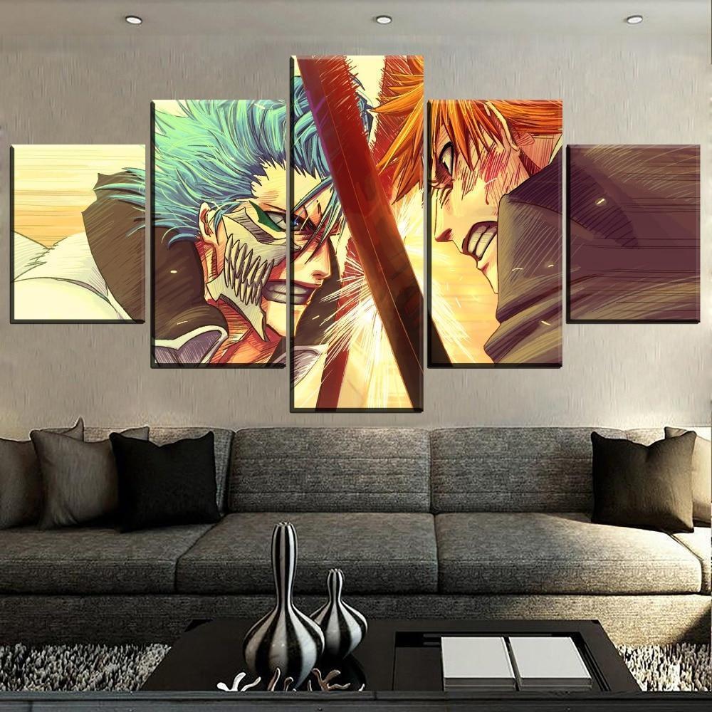 Bleach Ichigo Vs. Grimmjow Poster 1 Anime Canvas Wall Art