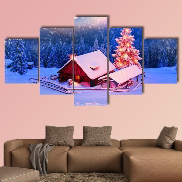 Blizzard Covered Alpine Fields 1 Nature Canvas Wall Art