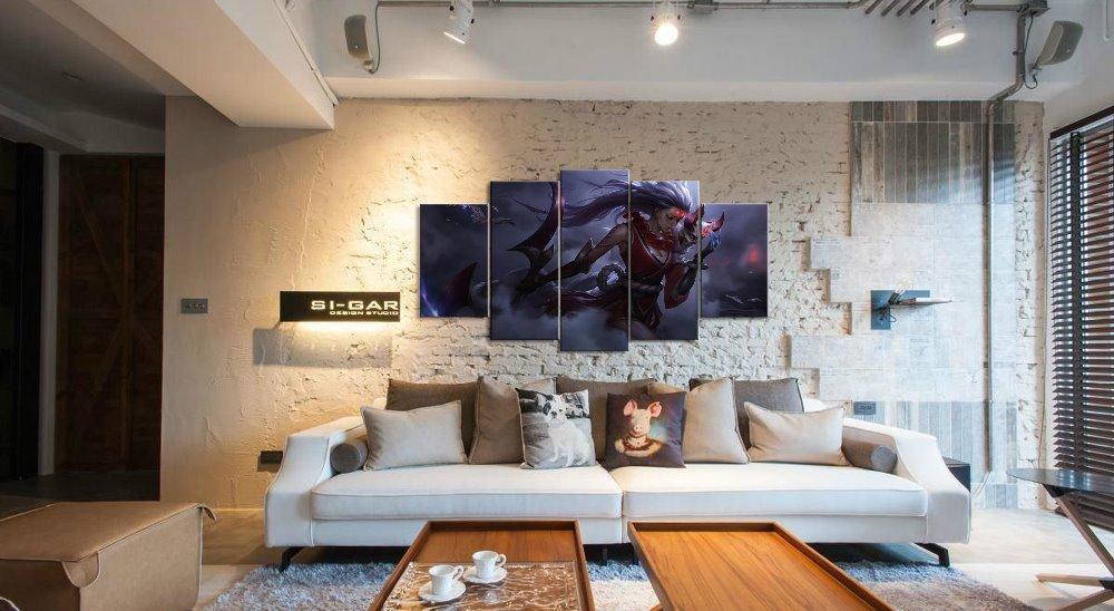 LOL League Of Legends Blood Moon Diana Gaming Canvas Wall Art