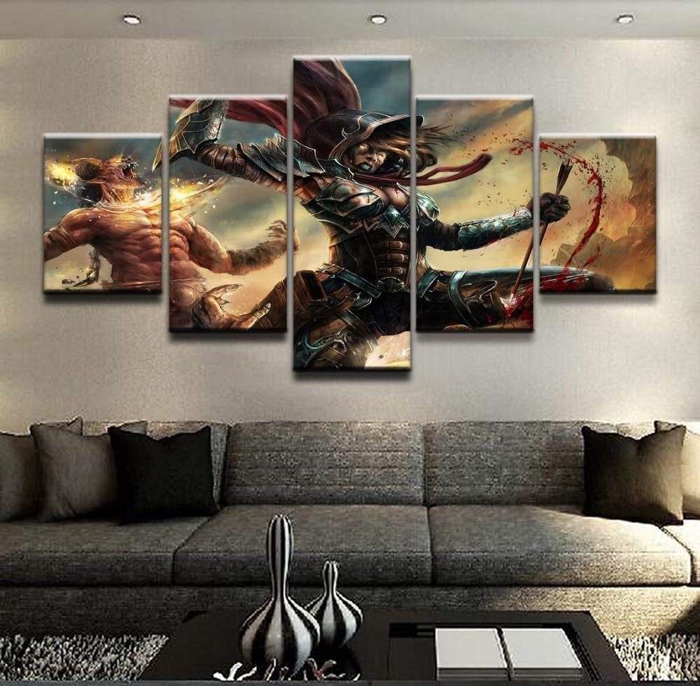 Bloody Battle Diablo III Reaper Of Soul Gaming Canvas Wall Art