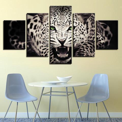 Blue Eye Leopard Animal Canvas Wall Art