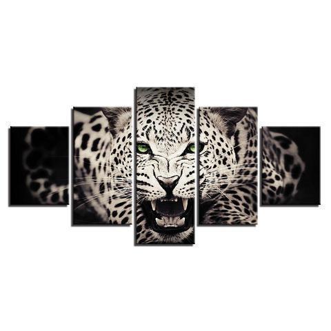 Blue Eye Leopard Animal Canvas Wall Art