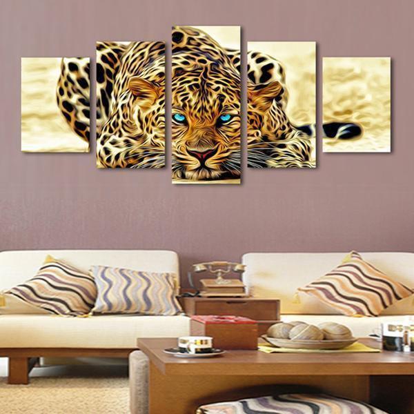 Blue Eyed Jaguar Animal Canvas Wall Art