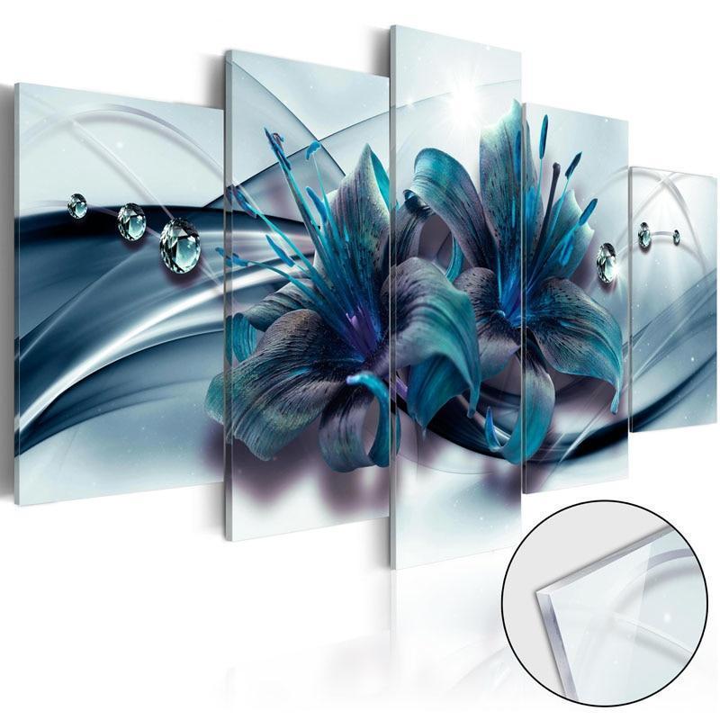 Blue Lily Nature Canvas Wall Art