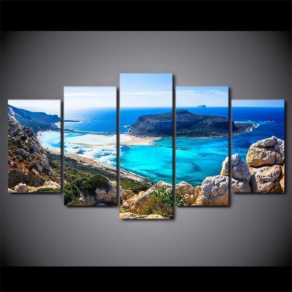 Blue Ocean Sea Beach Nature Canvas Wall Art