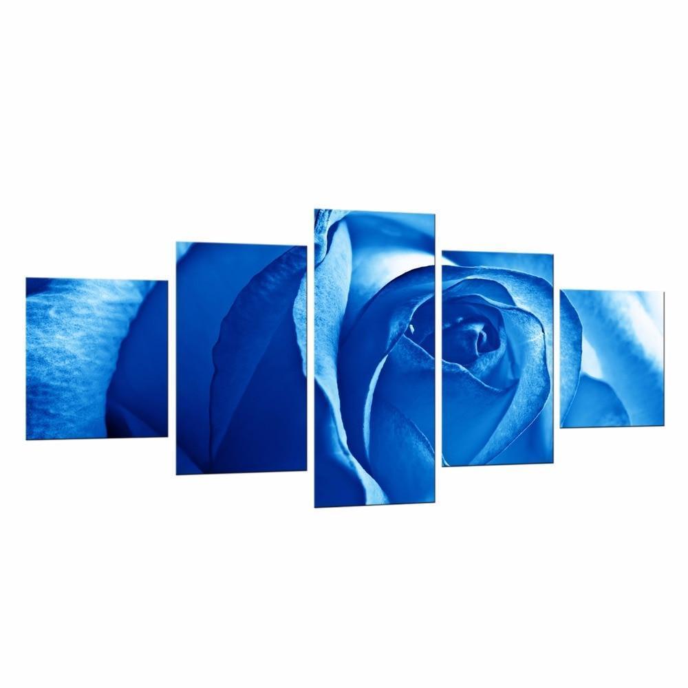 Blue Rose Canvas Wall Art