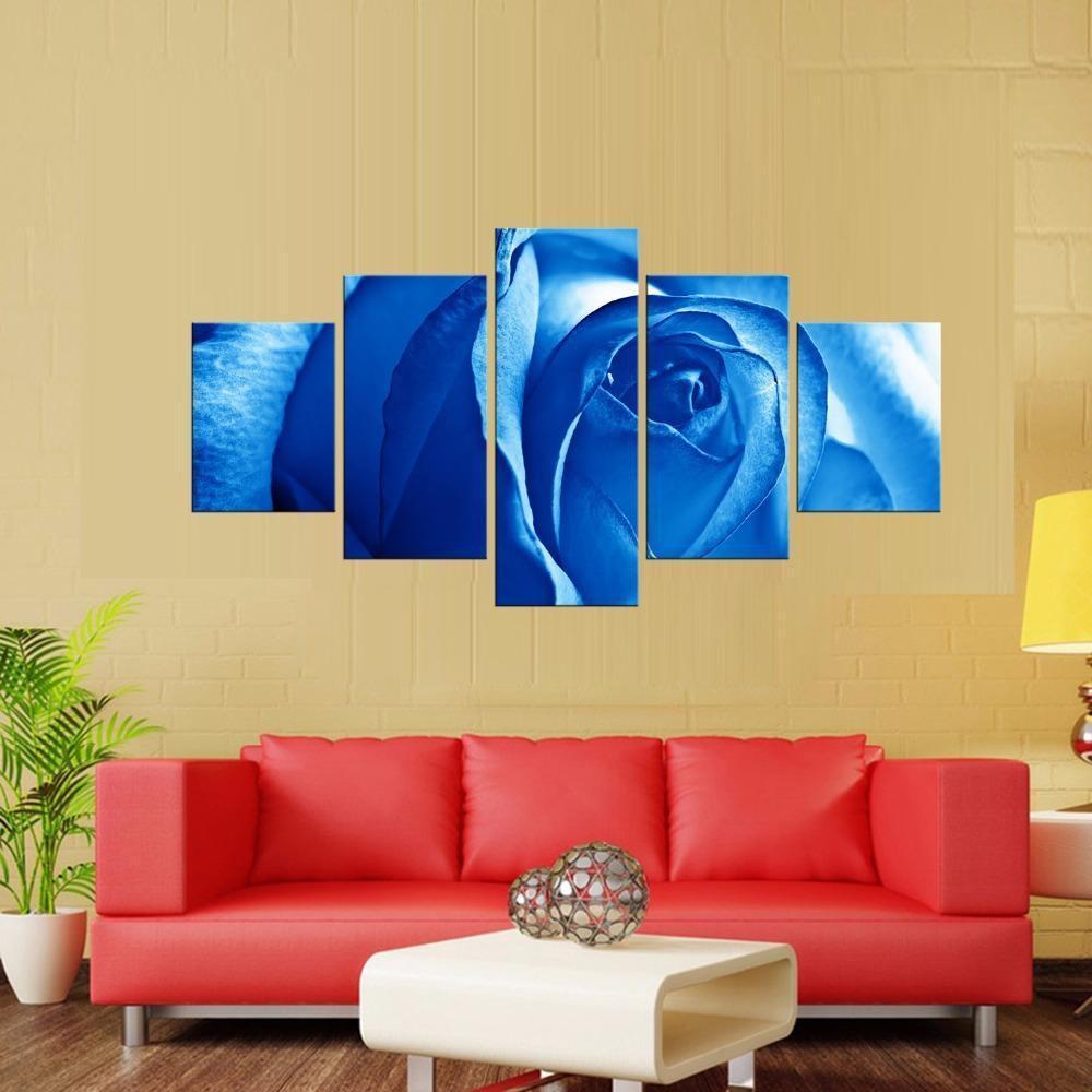 Blue Rose Canvas Wall Art
