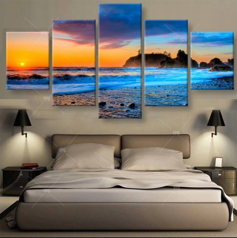 Blue Sea Waters Nature Canvas Wall Art