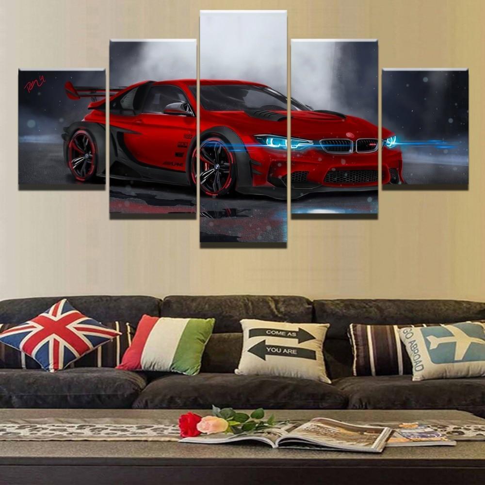 BMW M4 Sports Car 1 Car Canvas Wall Art