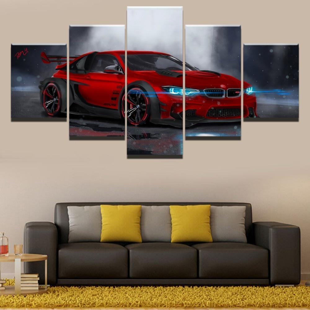 BMW M4 Sports Car 1 Car Canvas Wall Art