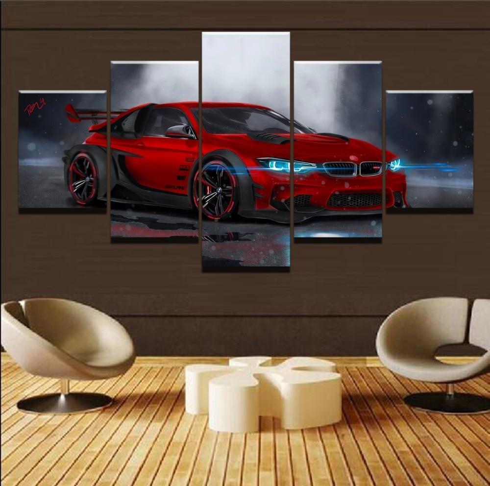 BMW M4 Sports Car 1 Car Canvas Wall Art