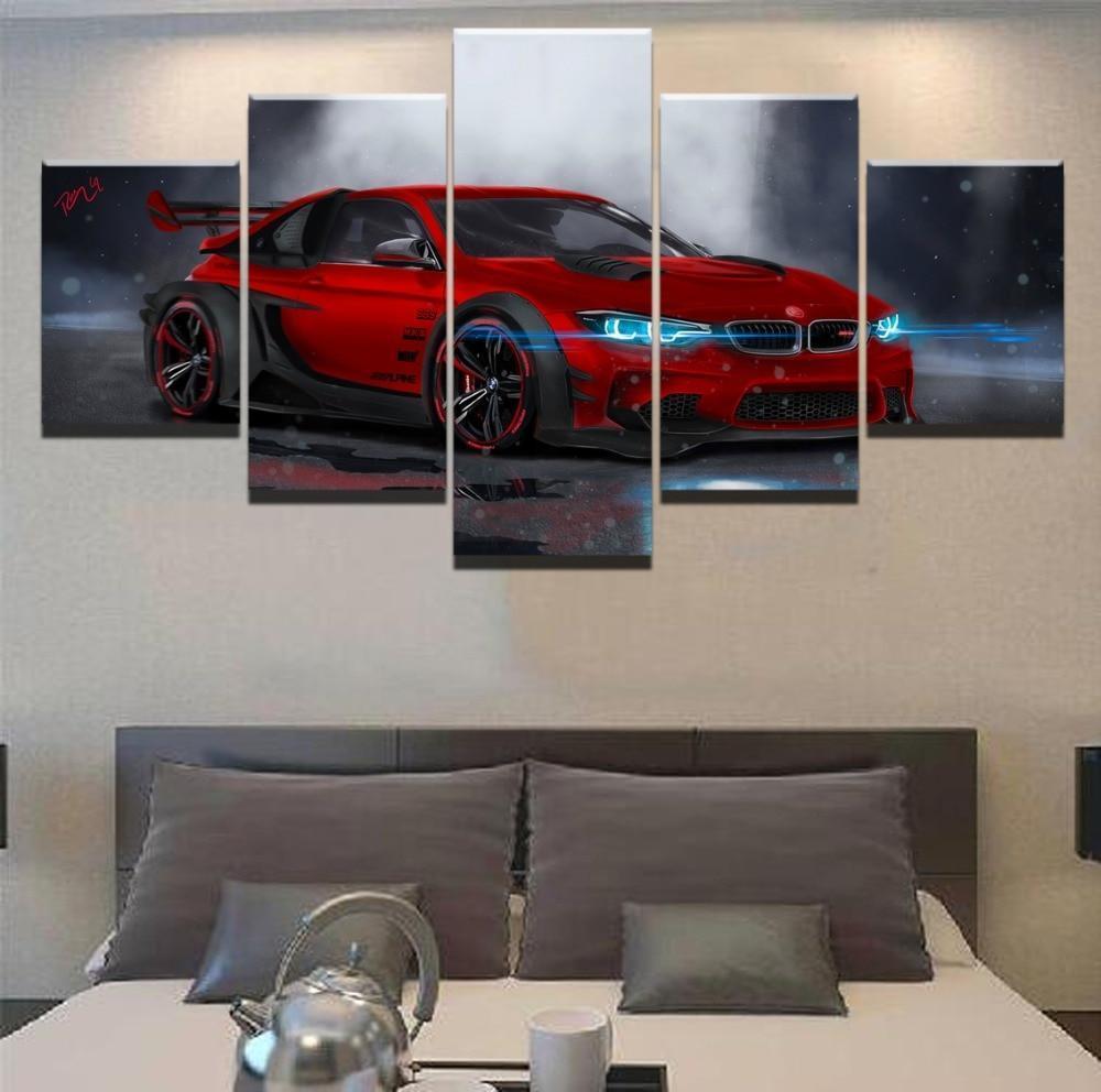 BMW M4 Sports Car 1 Car Canvas Wall Art