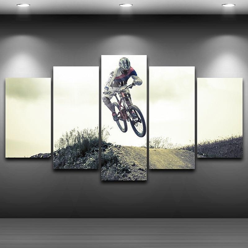 BMX Racer Sport Canvas Wall Art