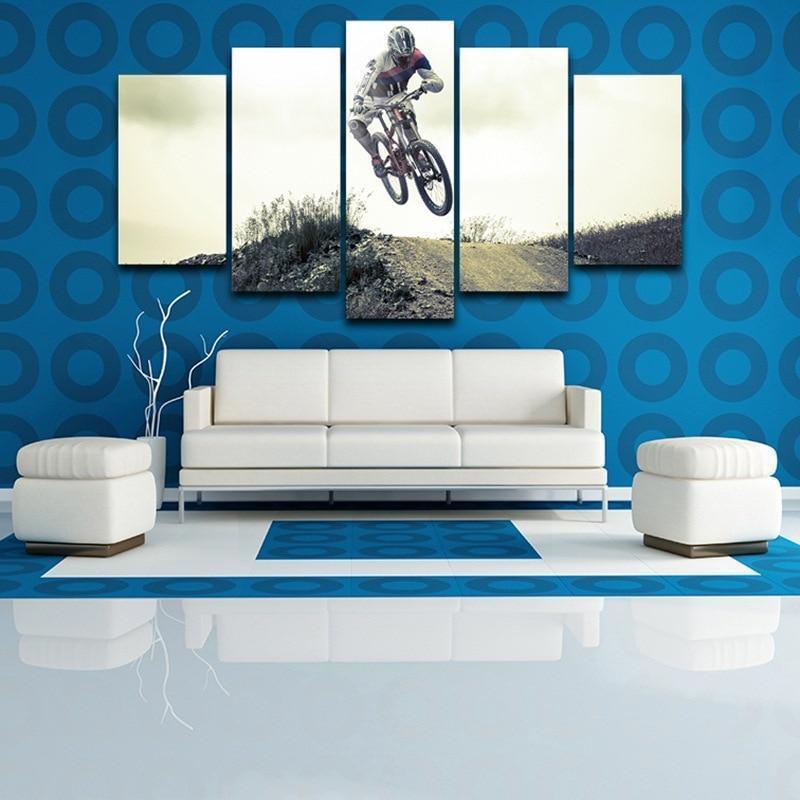 BMX Racer Sport Canvas Wall Art