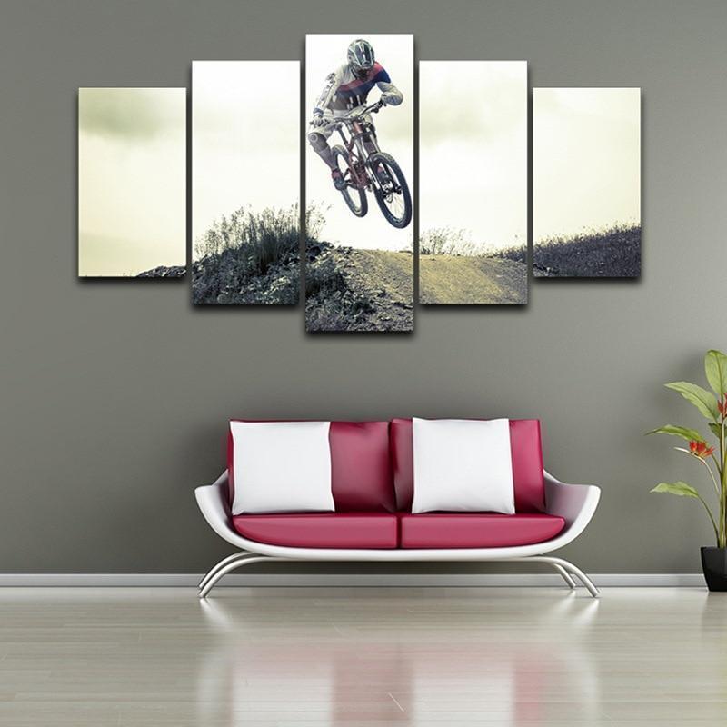 BMX Racer Sport Canvas Wall Art