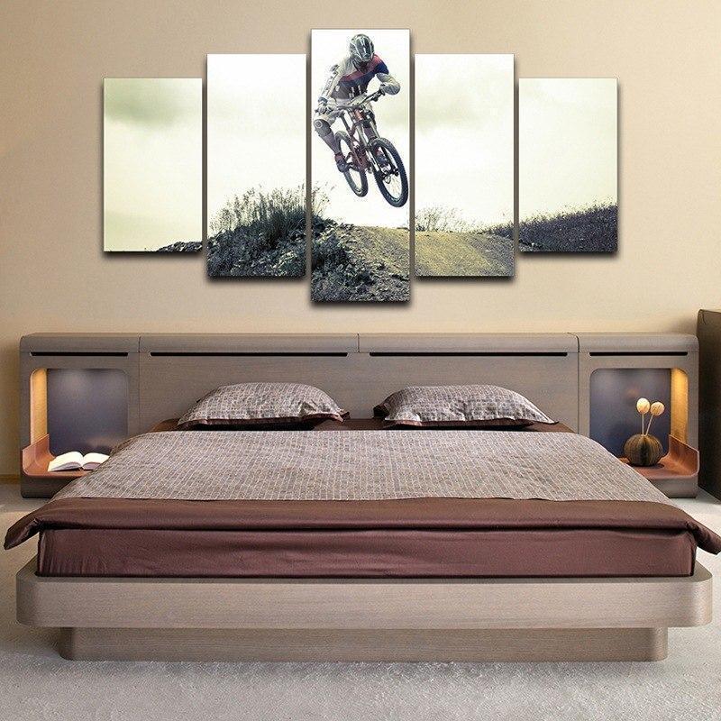 BMX Racer Sport Canvas Wall Art
