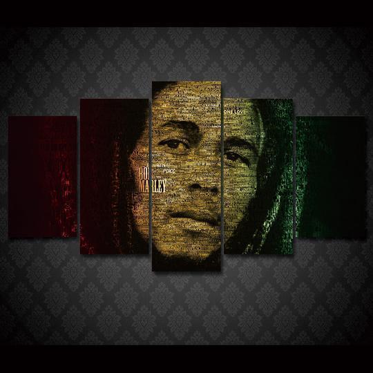 Bob Marley 5 Celebrity Canvas Wall Art