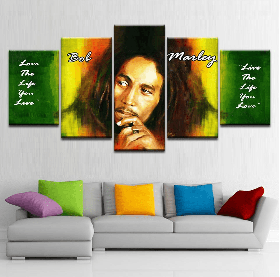 Bob Marley Abstract Celebrity Canvas Wall Art