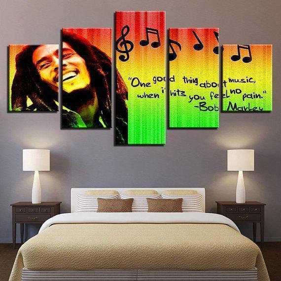 Bob Marley Music Canvas Wall Art