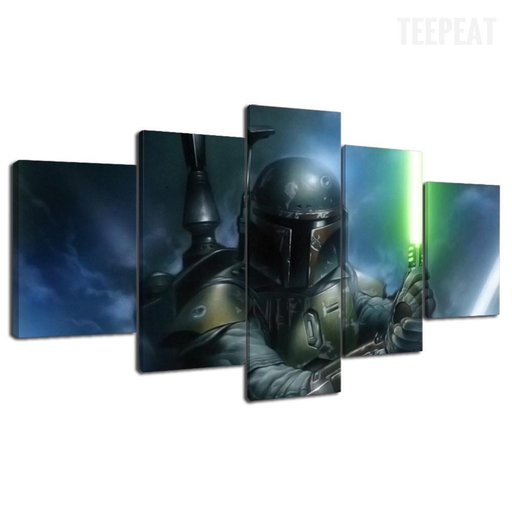 Boba Fett Of Star Wars Movie Canvas Wall Art