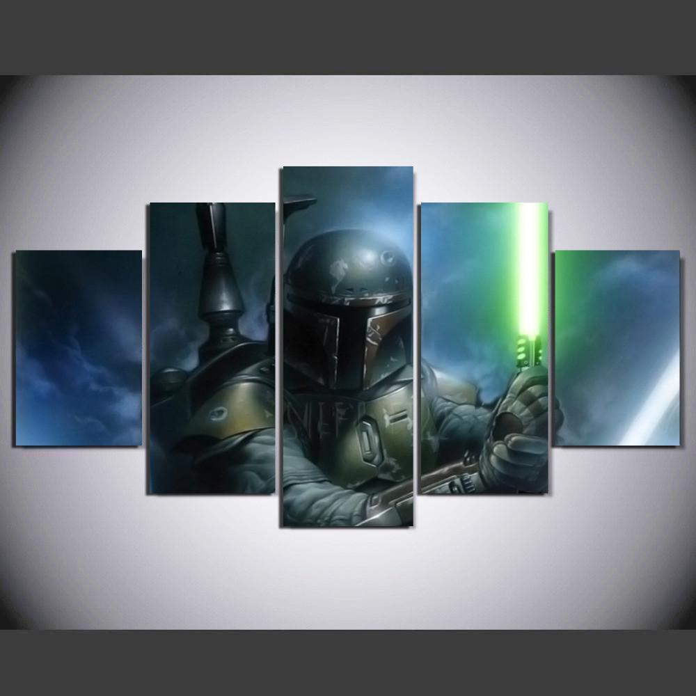 Boba Fett Of Star Wars Movie Canvas Wall Art