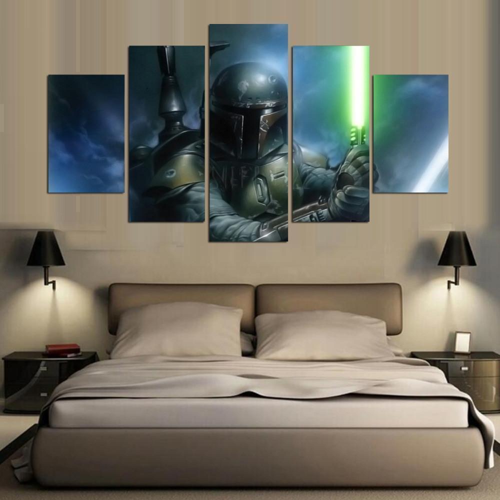 Boba Fett Of Star Wars Movie Canvas Wall Art