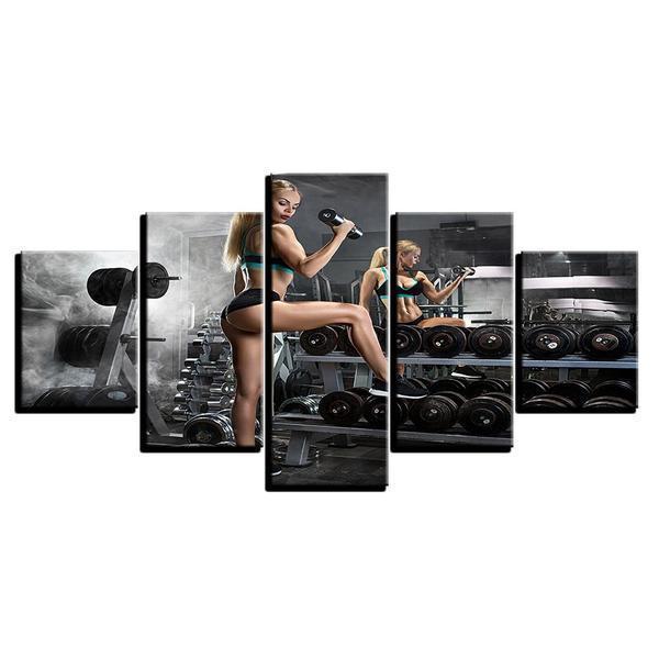 Bodybuilding Chic Workout &amp;amp; Fitness Canvas Wall Art