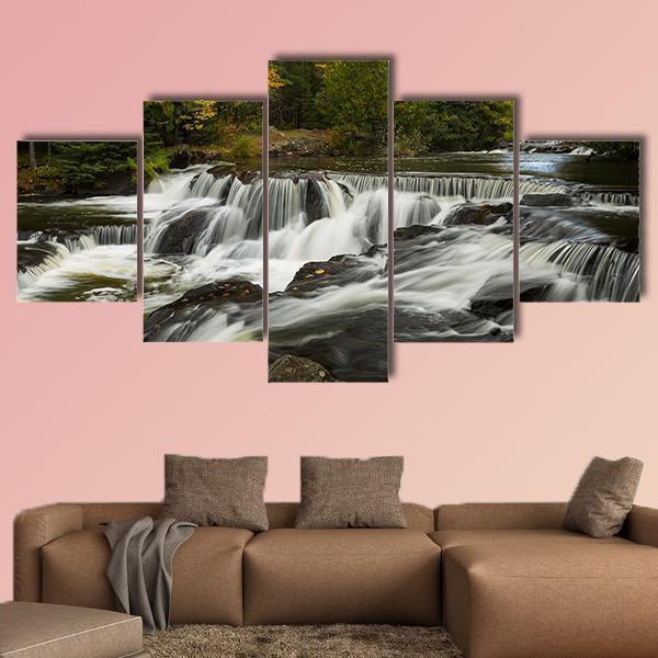 Bond Upper Falls In Autumn Nature Canvas Wall Art