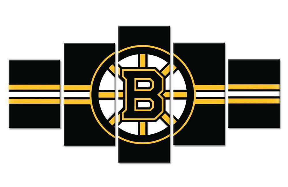 Boston Bruins Boys Logo 2   Ice Hockey Canvas Wall Art